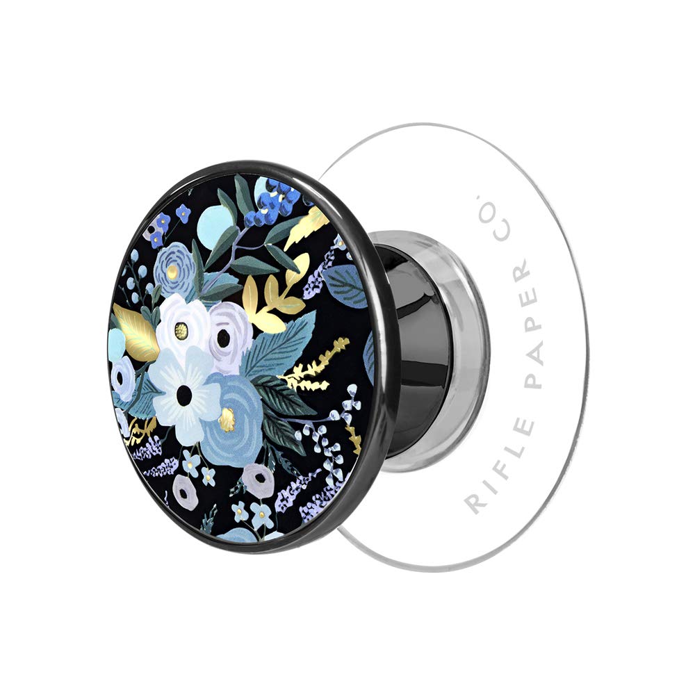 Rifle Paper Co Minis Phone Grip with Suction Cup - For iPhone 16/15/14/13/12 & Galaxy S24 - Garden Party Blue - Perfect for Hands-Free Viewing & Video Calls