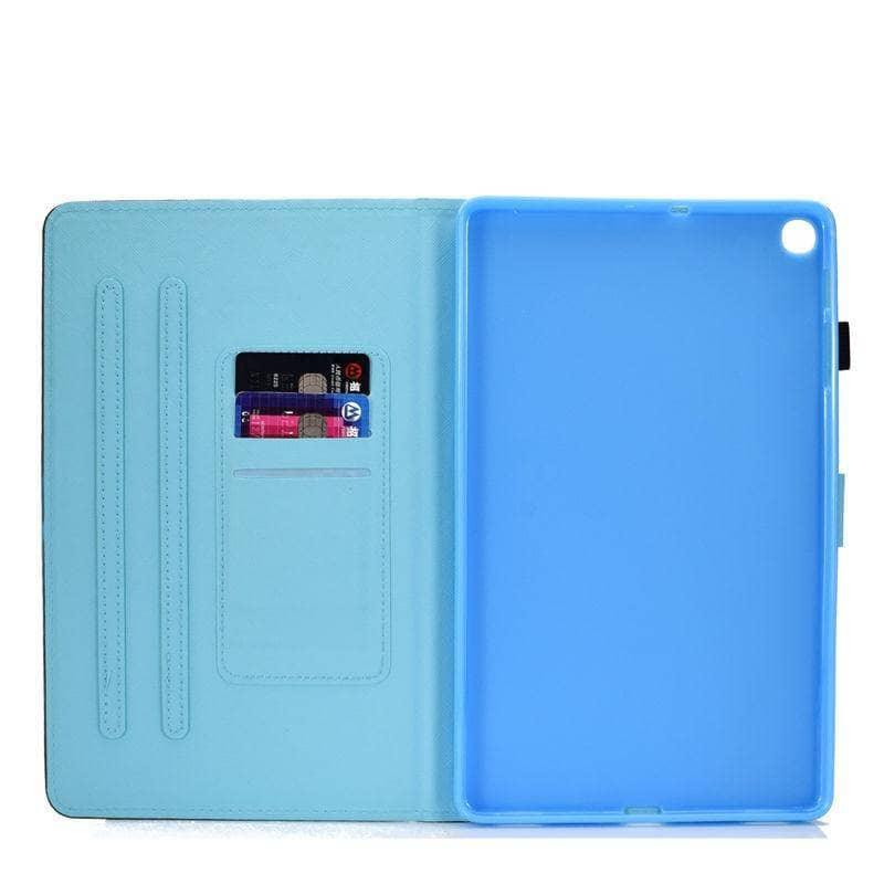 Colorful Pattern Protective Case for Samsung Galaxy Tab A 10.1 (2019) T510 T515 - Slim Shell with Stand Feature - Perfect for Work, Travel & Home Use
