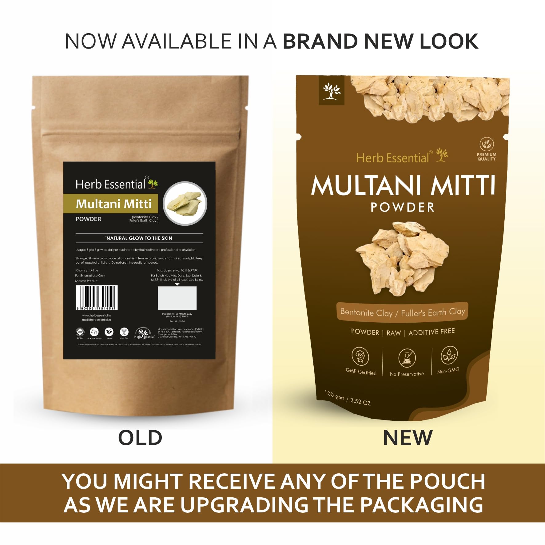 Pure Herbal Multani Mitti Powder (100g) - Natural Clay Face Mask for Glowing Skin, Acne Treatment & Deep Cleansing | Perfect for DIY Beauty & Spa at Home