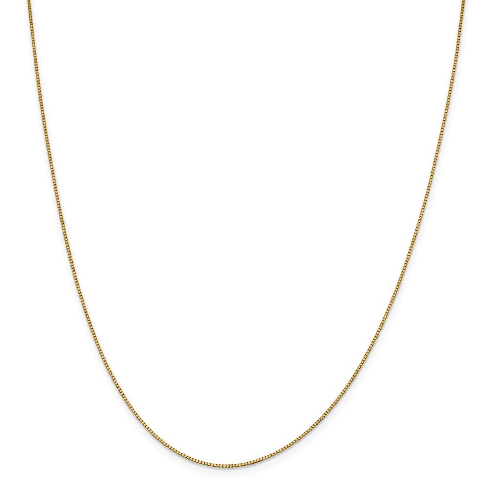 18K Solid Yellow Gold 0.90mm Box Chain Necklace with Lobster Clasp - Elegant Jewelry for Women, Perfect Gift for Birthday, Anniversary & Valentine's Day