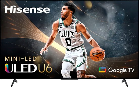 Hisense 75U6K 75-Inch U6 Series Mini-LED QLED 4K UHD Smart TV with Google Assistant - Perfect for Home Theater, Gaming & Streaming Netflix