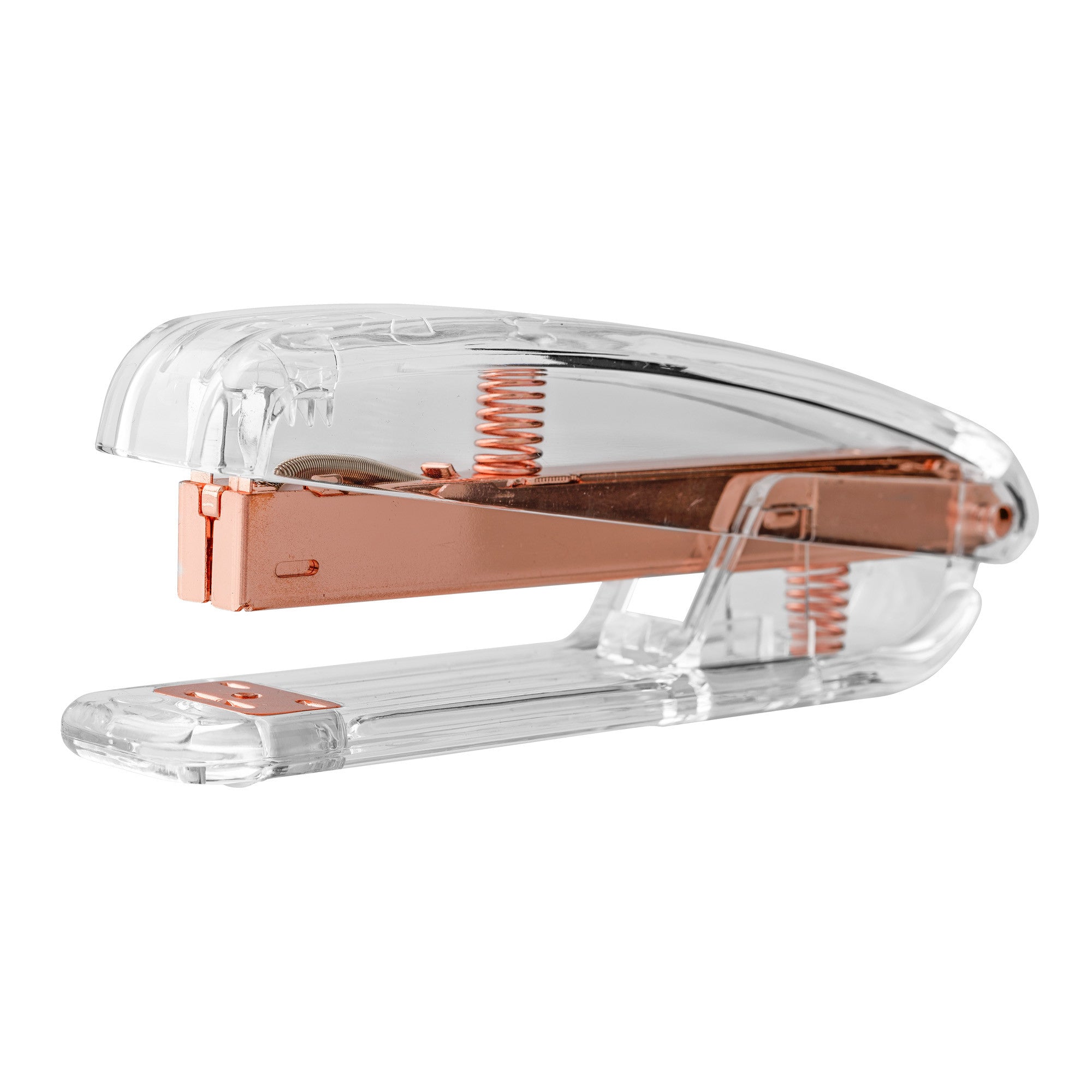 Bloomingville Rose Gold Stapler - Transparent Office Stapler for Paper, Documents, and Crafting - Perfect for Home, Office, and School Use