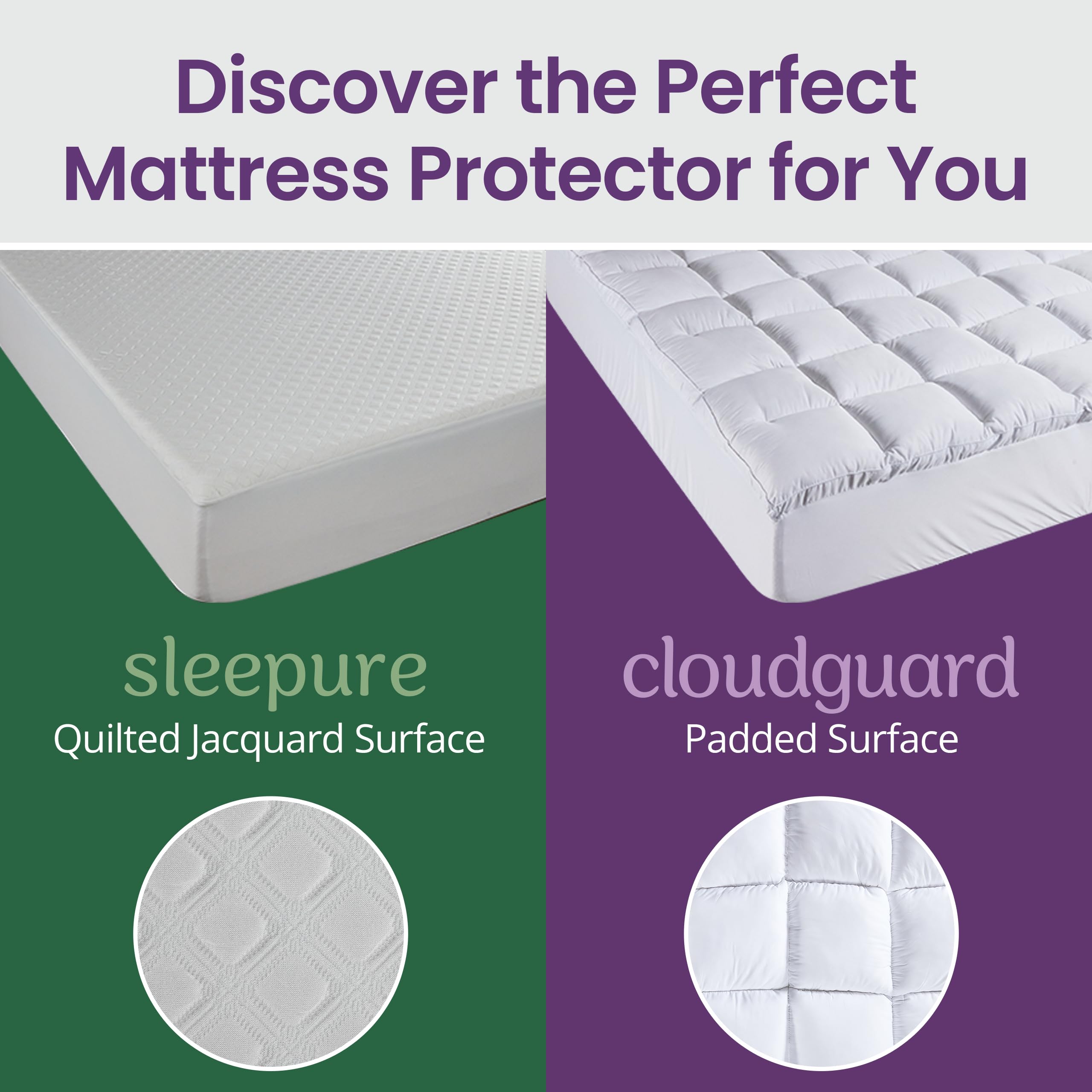 SafeRest CloudGuard Full Size Hybrid Mattress Protector & Pad - 100% Waterproof Quilted Pillow Top Cover - Extra Padded Plush Mattress Topper for Bed - Ideal for Allergy Protection, Spill Prevention & Enhanced Comfort