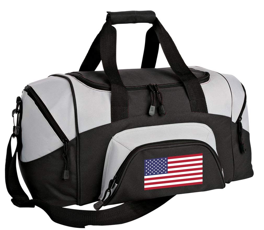 Small USA Flag Duffel Bag - American Flag Gym Bag or Carry-On Suitcase for Travel, Workout & Sports | Patriotic Gear for Gym, Beach & Weekend Getaways
