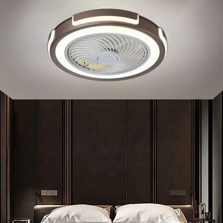 LED White Kitchen Ceiling Fan Light with Ring Design - Perfect for Modern Kitchens, Dining Rooms, and Home Decor