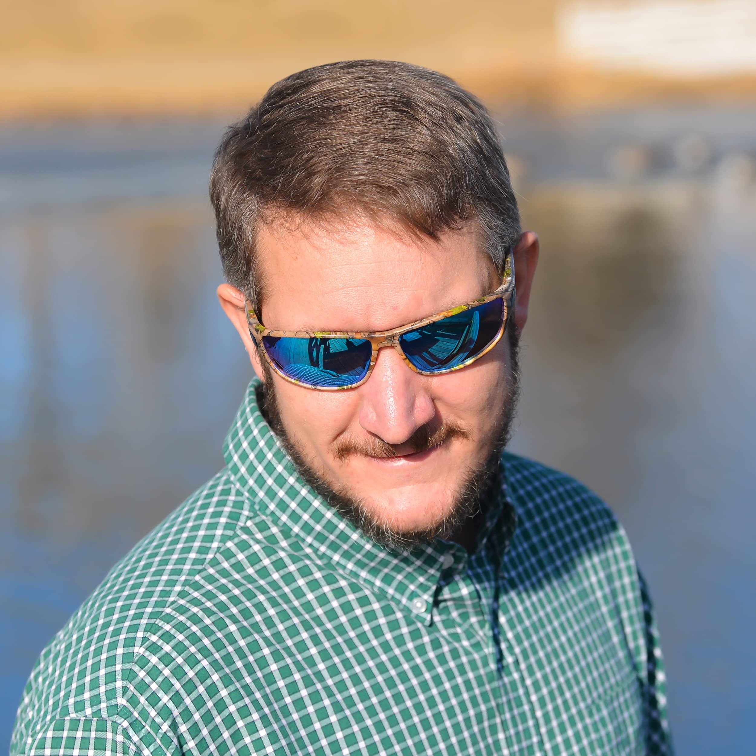 Men's Hornz Brown Forest Camouflage Polarized Sunglasses - WhiteTail Series with Free Microfiber Pouch | Outdoor Hunting, Fishing & Hiking Accessories