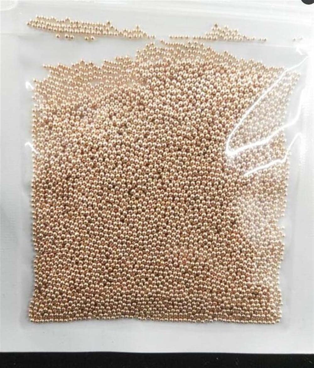Premium Steel Stud Beads for Metal Caviar Nails - Gold, Silver & Rose Gold 3 Color Options - Round Ball Beads (50g Bag) - Perfect for Nail Art, Jewelry Making & DIY Crafts