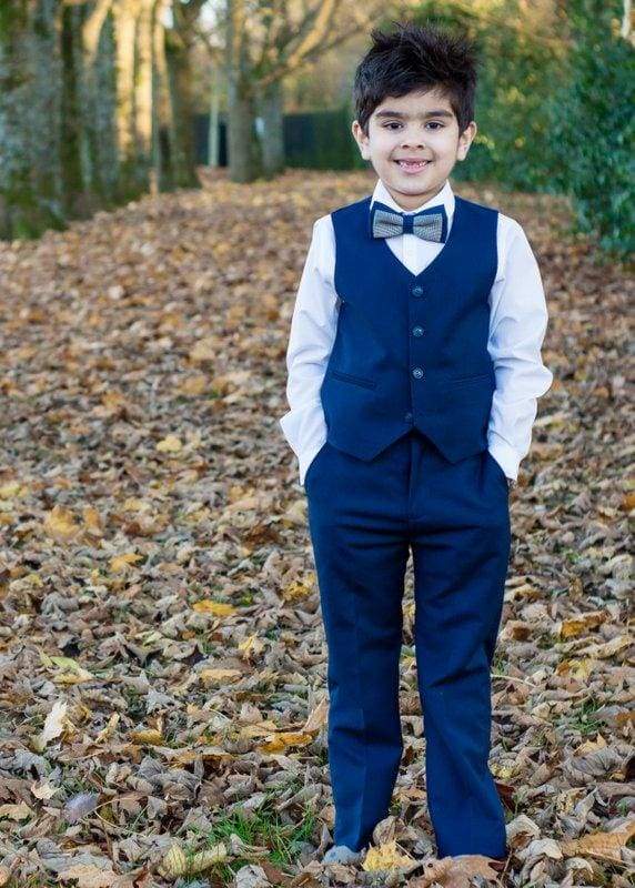 Cavani Boys Jefferson 3-Piece Navy Slim Fit Suit Set - Formal Wear for Weddings, School Dances & Special Occasions