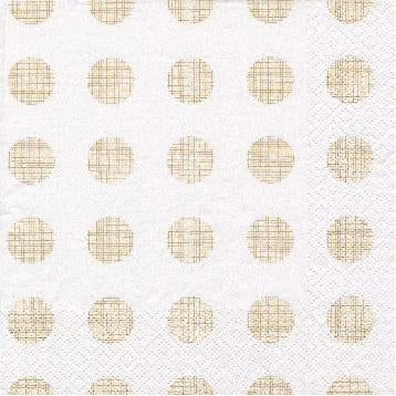 Melissa Gold Dots Lunch Napkins - 20 Pack Disposable Paper Napkins for Parties, Picnics & Everyday Dining | Elegant Gold Polka Dot Design