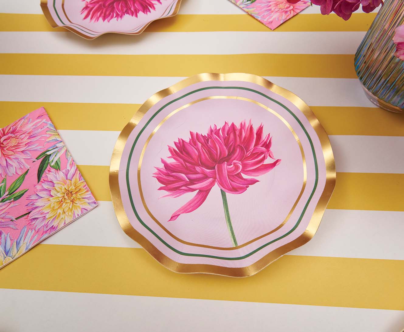 Dahlia Garden Appetizer & Dessert Bowls Set of 8 - Elegant Serving Bowls for Party, Snacks, Ice Cream, Salads & Home Decor