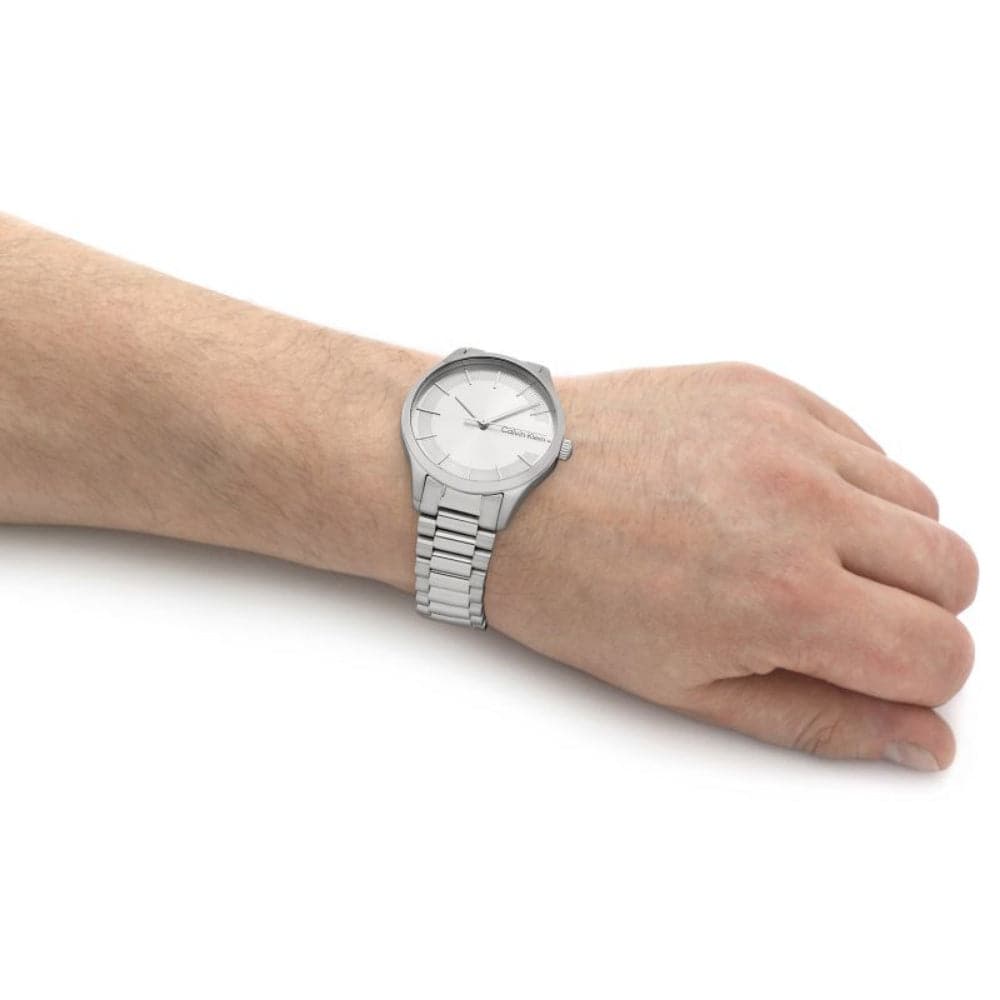 Calvin Klein Men's Stainless Steel Watch with Silver Dial - Model 25200041 | Perfect for Business, Casual & Formal Occasions