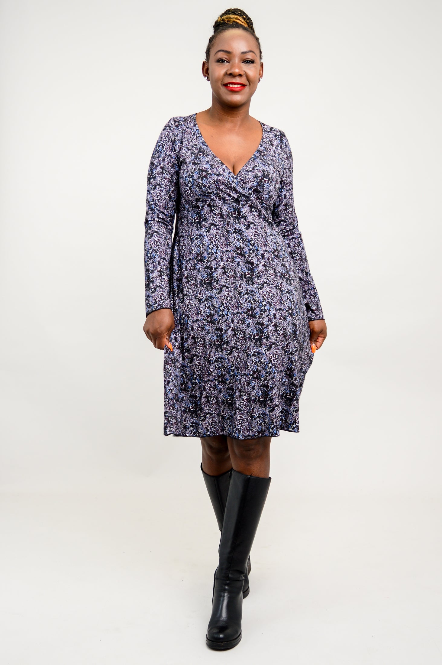 Denver Dress in Blue Space - Eco-Friendly Bamboo Fabric - Perfect for Casual Outings & Summer Vacations