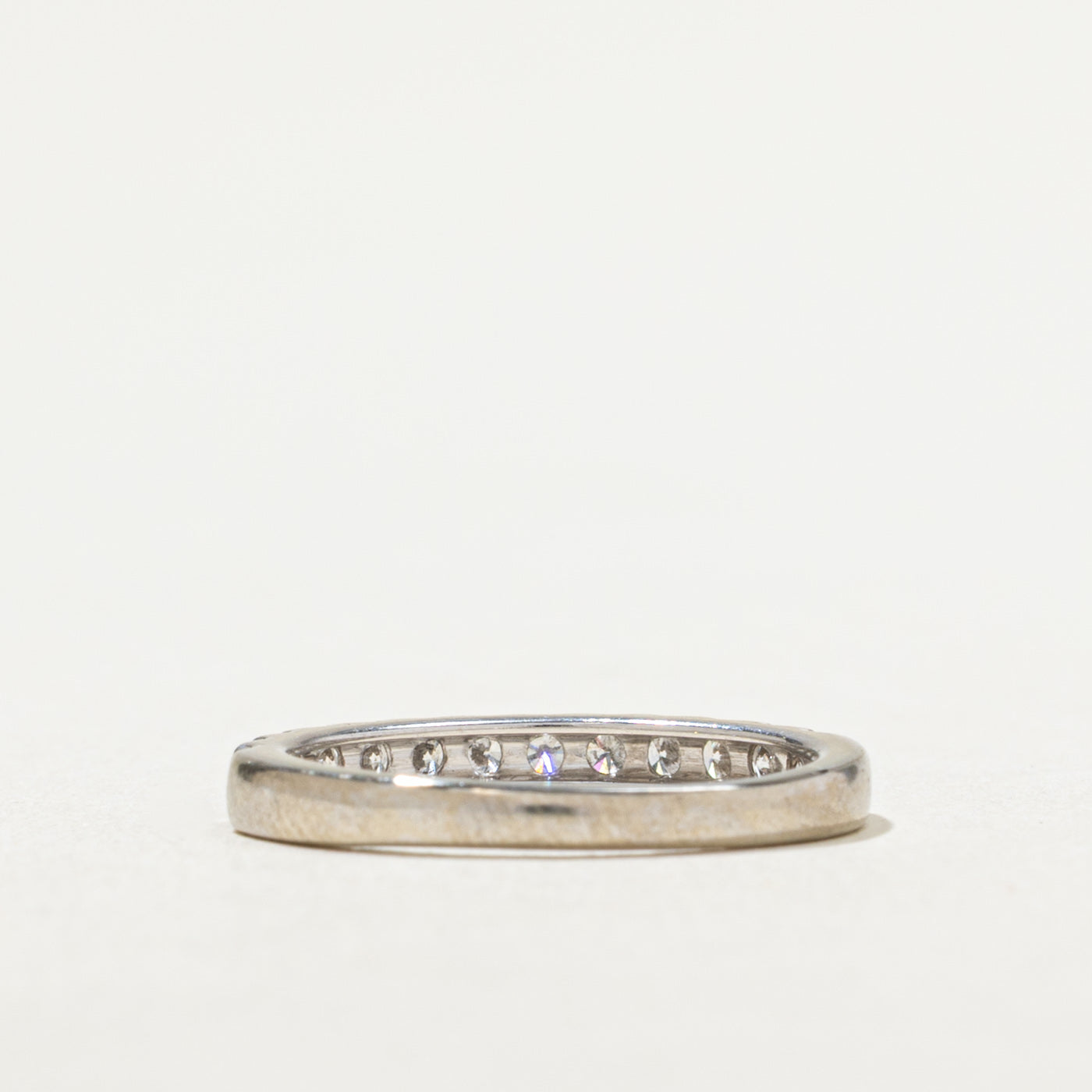 Semi Eternity Diamond Wedding Band Ring - 0.32 Carat Total Weight (CTW) - Size 4.5 - Perfect for Anniversary, Engagement, or Bridal Jewelry Gift