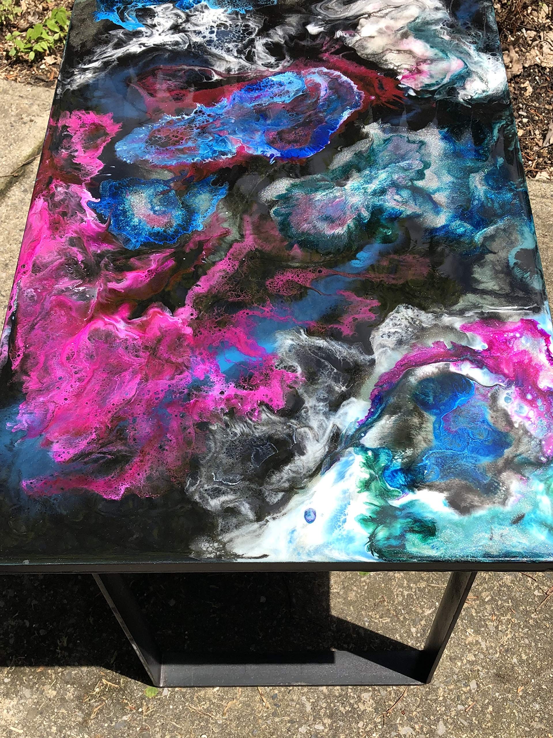 Handmade Recycled Coffee Table - Functional Abstract Art Painting Furniture for Living Room, Patio & Outdoor Decor | Unique Statement Piece for Home & Garden