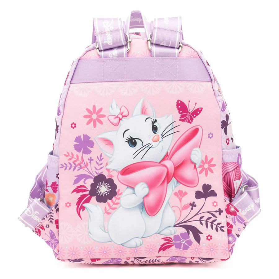 Disney The Aristocats Marie 13-Inch Nylon Mini Backpack for Kids - Cute Cat-Themed School Bag for Girls, Daycare, Travel & Disney Fan Gifts