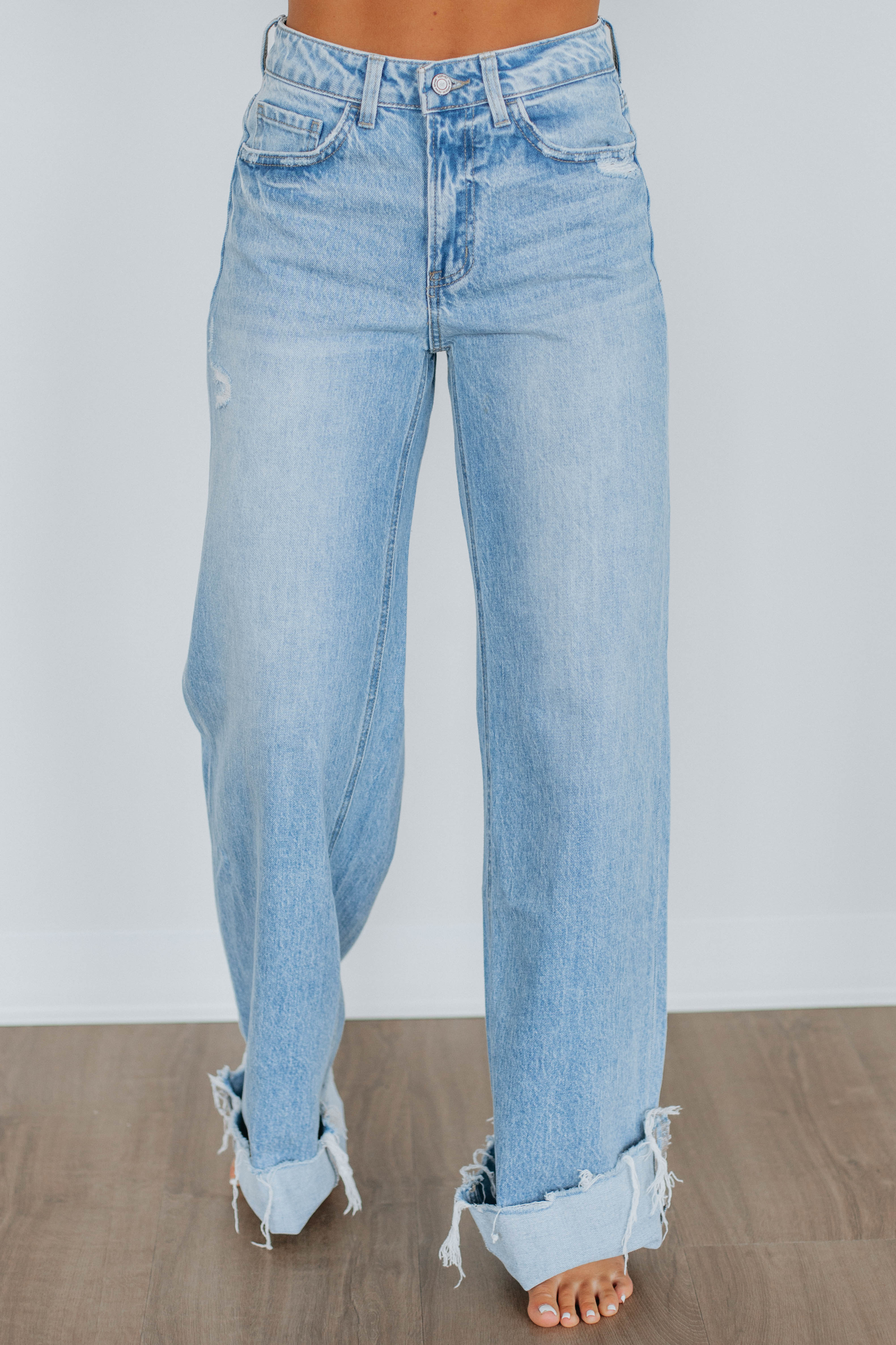 Kris Vervet Light Wash Jeans for Women - Stylish Distressed Denim Pants for Casual Wear & Everyday Outfits