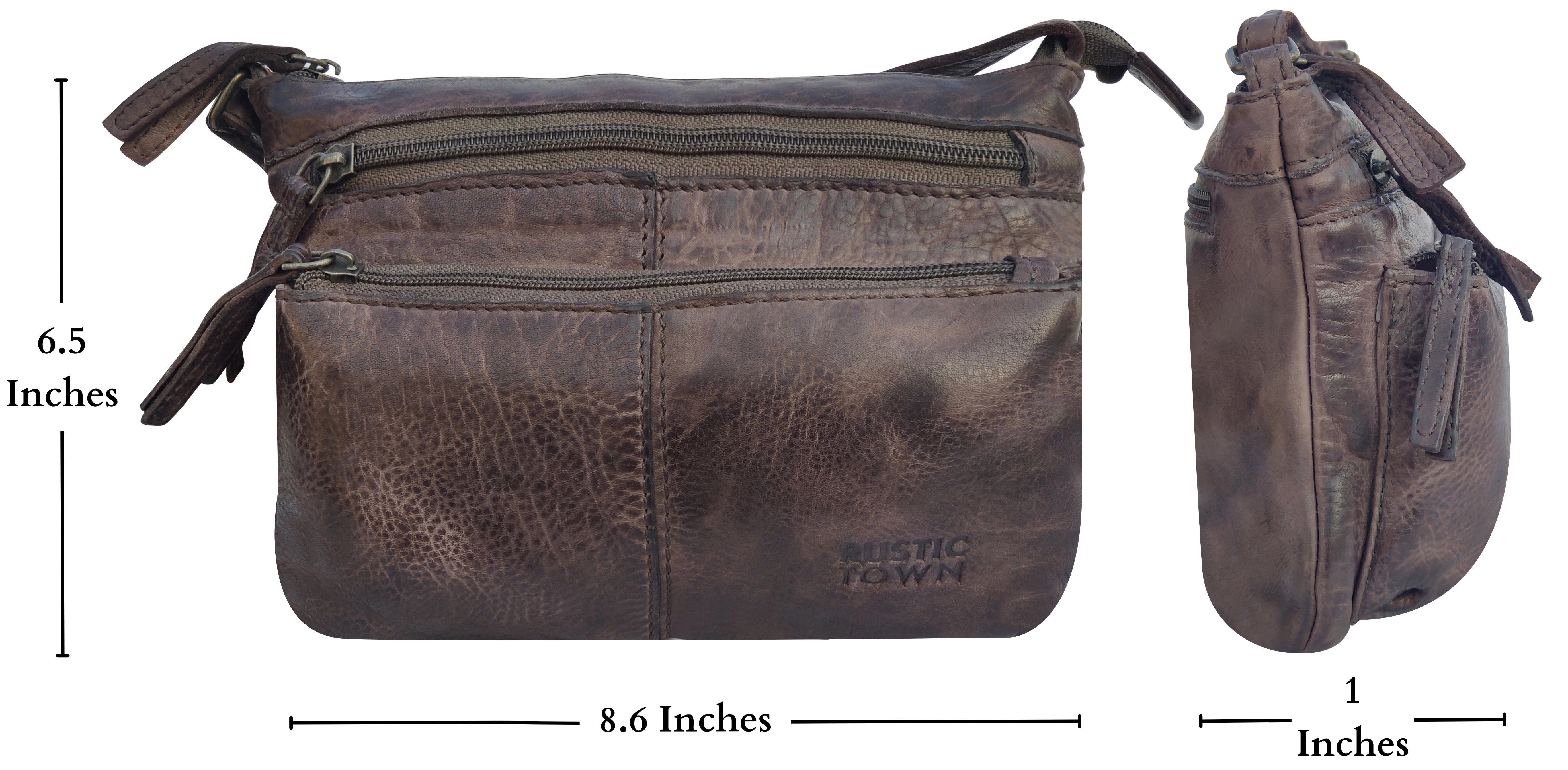 Genuine Leather Crossbody Bag for Women - Stylish & Durable Stone Brown Shoulder Purse | Perfect for Work, Travel & Everyday Use