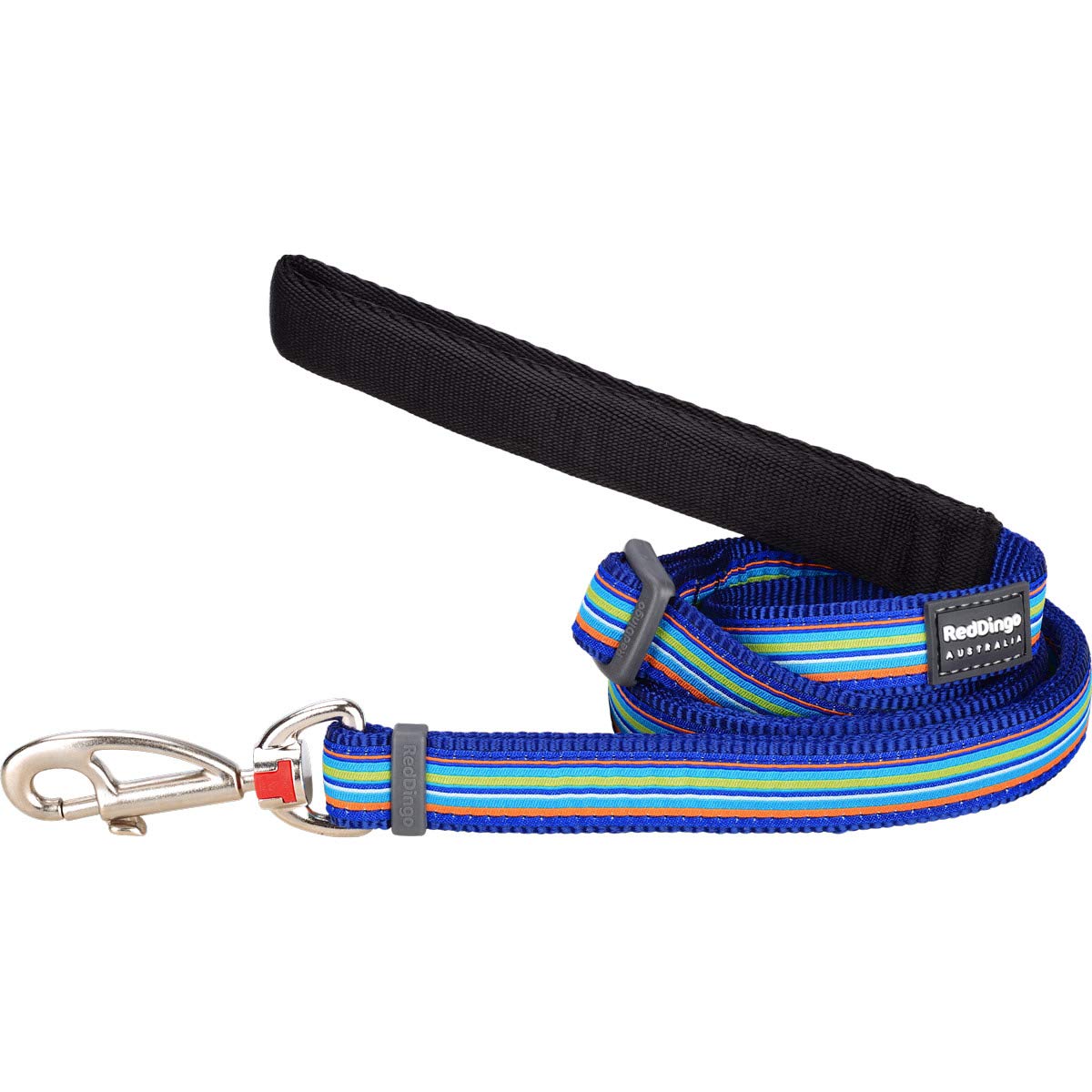 Red Dingo Horizontal Stripes Dark Blue Dog Leash - Durable Nylon Pet Walking Lead for Small Medium Large Dogs - Perfect for Daily Walks, Jogging & Outdoor Adventures
