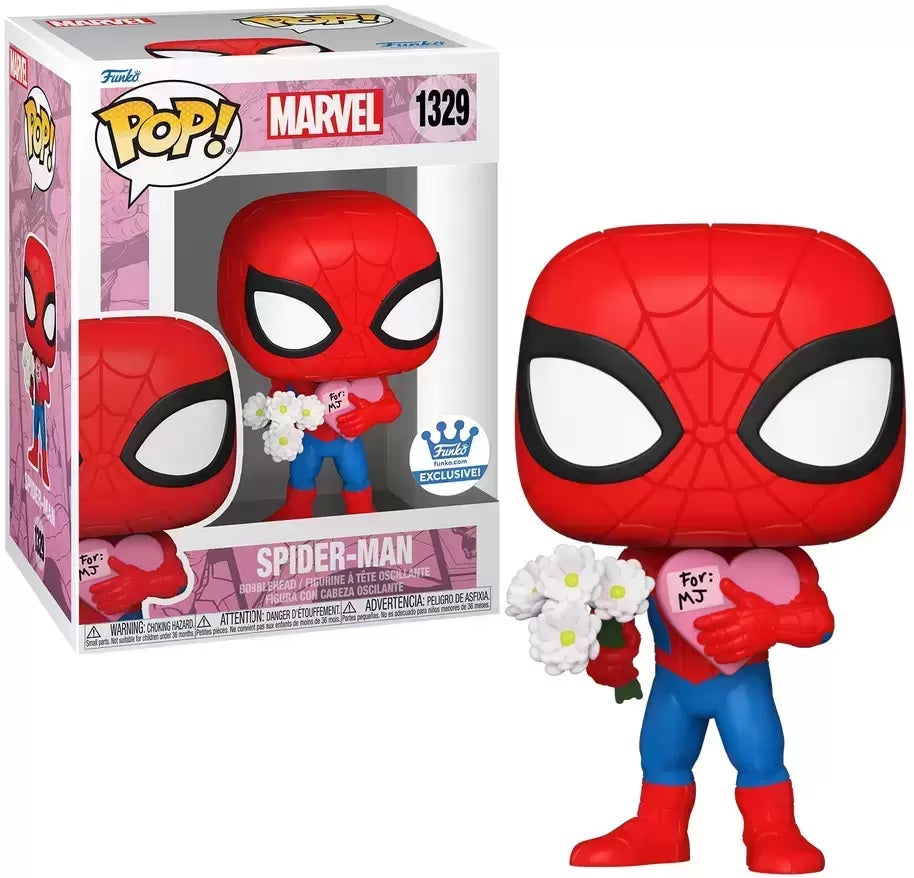 Funko Pop! Marvel Valentine's Series - Spider-Man with Flowers Collectible Vinyl Figure (Funko Shop Exclusive) | Perfect for Valentine's Gifts, Marvel Fans & Pop Culture Collectors