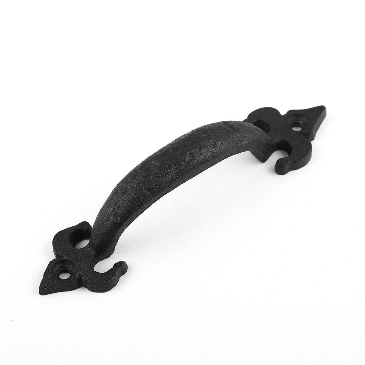 Vintage Black Wrought Iron Cabinet Handle 4.8