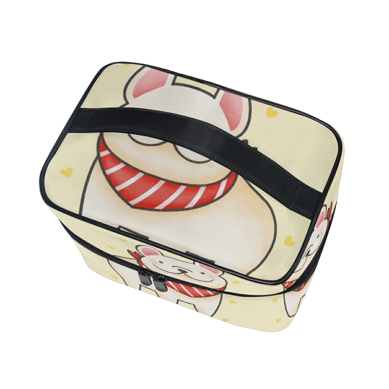 Cute Pug Cartoon Makeup Bag - Waterproof Cosmetic Organizer with Zipper for Women & Girls | Perfect for Travel, Gym, and Daily Essentials Storage