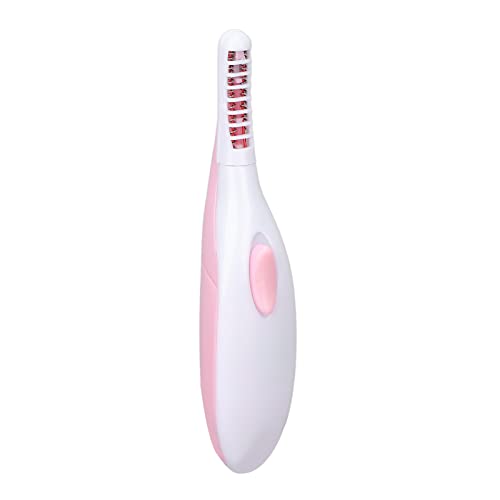 Electric Heated Eyelash Curler - Portable USB Rechargeable Lash Curling Tool for Natural Long-Lasting Curls, Includes Cleaning Brush (Pink) | Perfect for Home Use, Travel & Professional Makeup