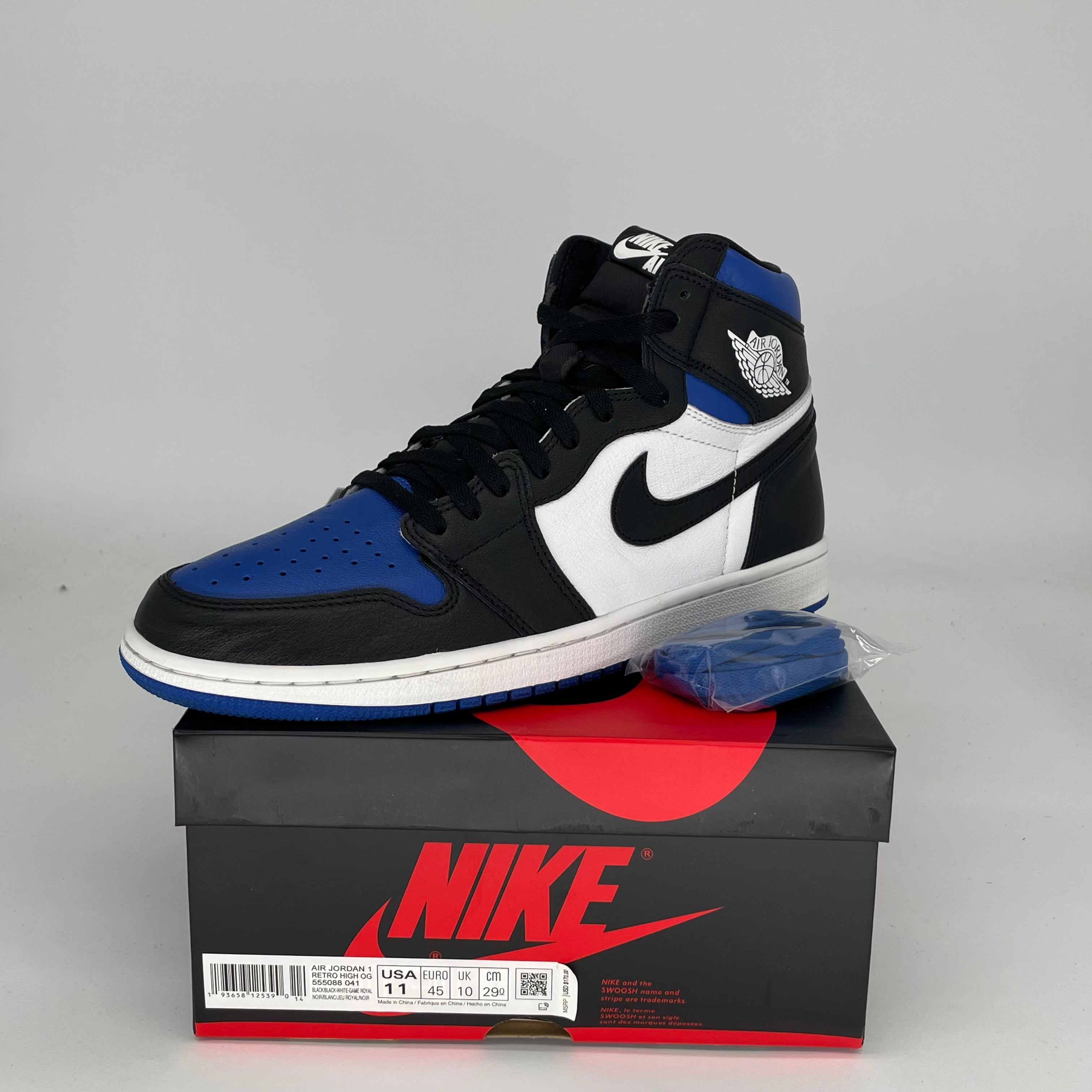 AIR JORDAN 1 ROYAL TOE Men's Basketball Shoes - Size 11 (555088-041) | Authentic Retro Sneakers for Streetwear & Sports Performance