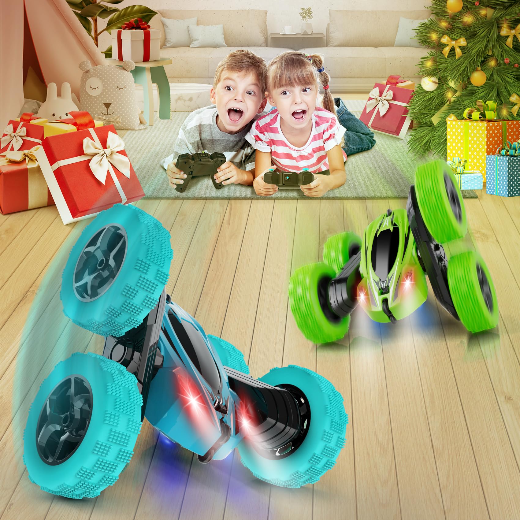 2.4GHz Fast Remote Control Car for Kids - 4WD RC Monster Truck Toy with 360° Rotation, Double-Sided Design - Perfect for Boys & Girls Outdoor Play, Birthday Gifts & Racing Fun