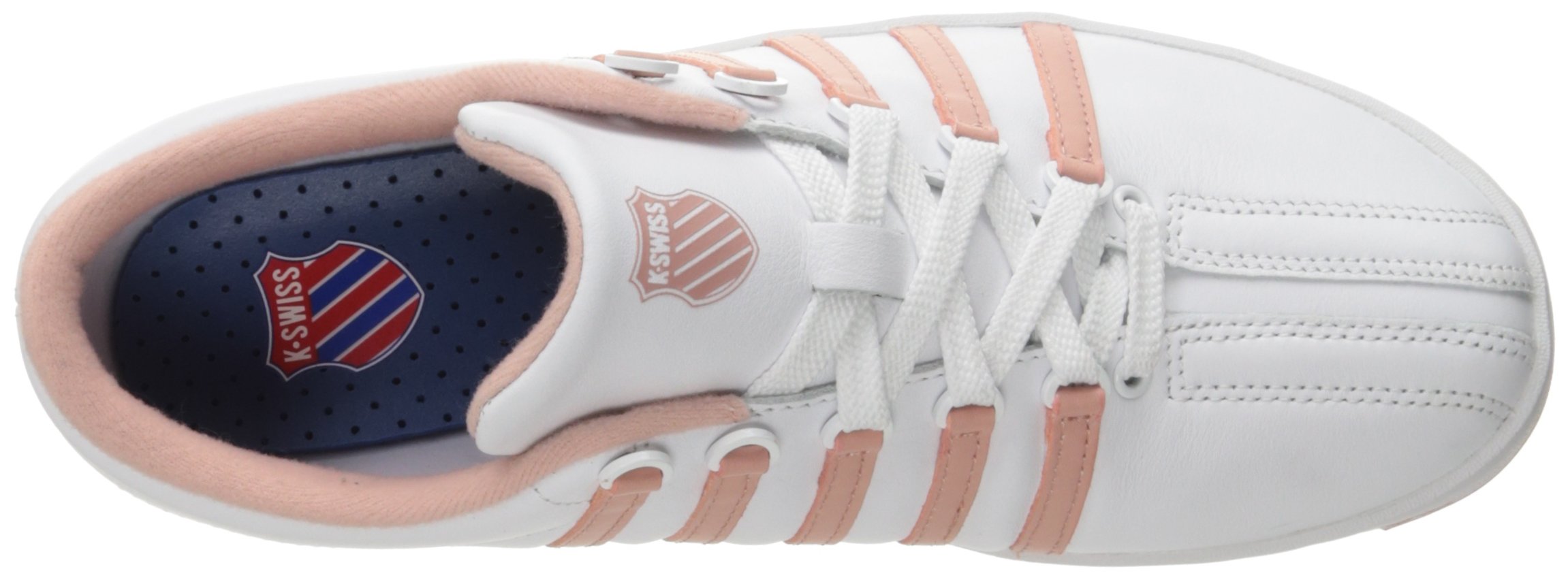 K-Swiss Women's Classic '88 White Leather Fashion Sneakers - Retro Tennis Shoes for Women - Perfect for Casual Wear, Gym & Street Style