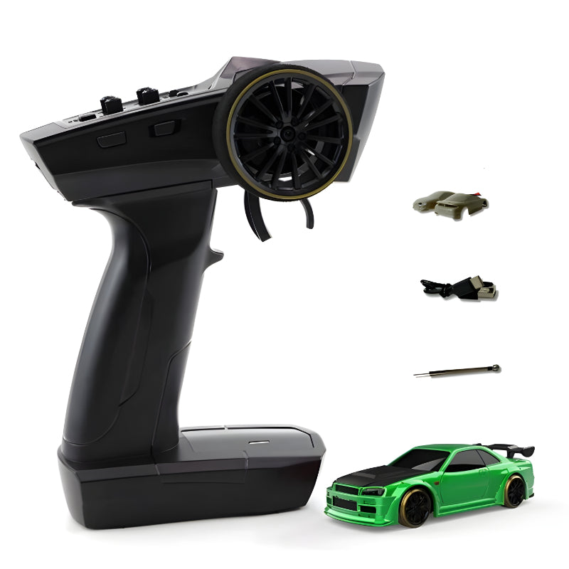 Mini RC Drift Car Set with USB-C Fast Charging - High Speed Remote Control Toy Car for Kids & Adults - Perfect for Indoor Racing, Drifting Practice, and Backyard Play