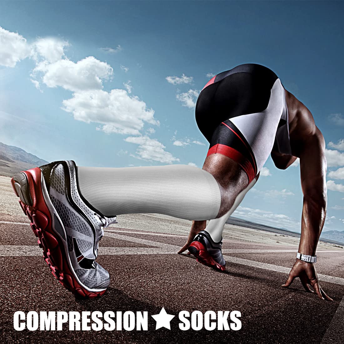 CHARMKING Compression Socks for Women & Men (4 Pairs) - 15-20 mmHg Medical Grade Support Socks for Running, Cycling, Travel & Work - Improve Blood Circulation & Reduce Swelling