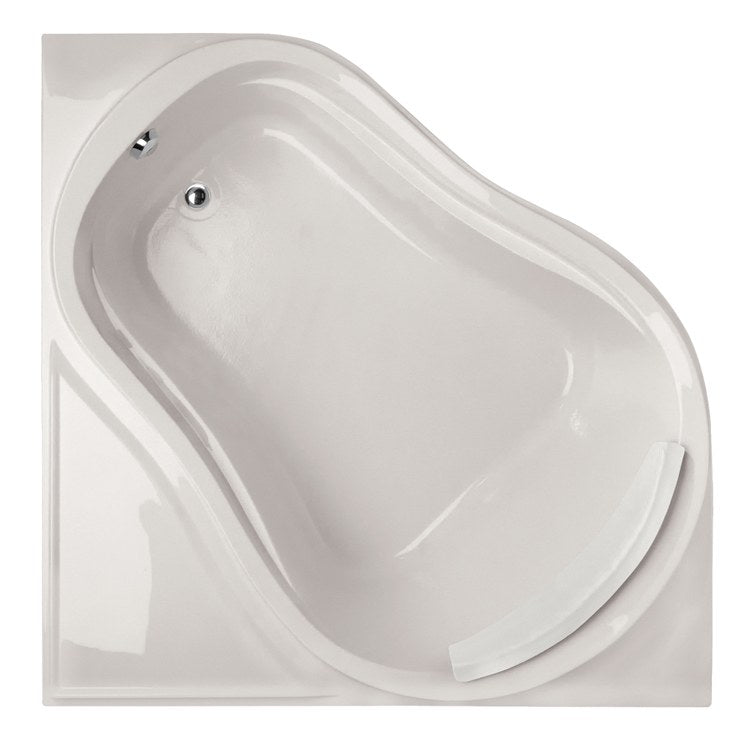 Eclipse Drop-In White Oval 8-Jet Acrylic Air Tub - 64 x 64 x 21 Inch - Luxury Designer Collection - Perfect for Spa, Bathroom Relaxation & Hydrotherapy