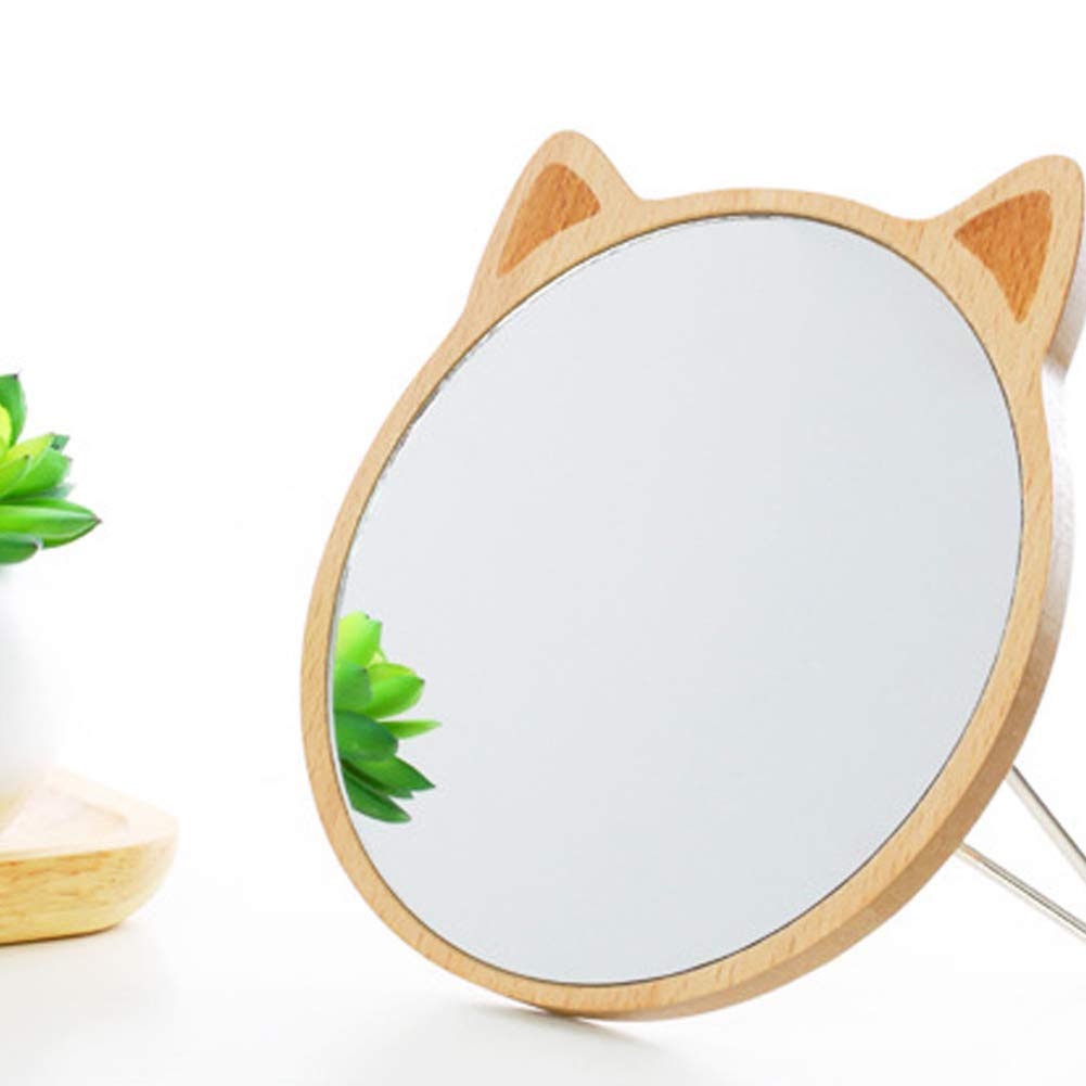 TBWHL Cat Shaped Desktop Makeup Mirror - Portable Vanity Mirror for Tabletop, Bathroom, Shower & Travel | Perfect for Home, Office, and On-the-Go Touch Ups