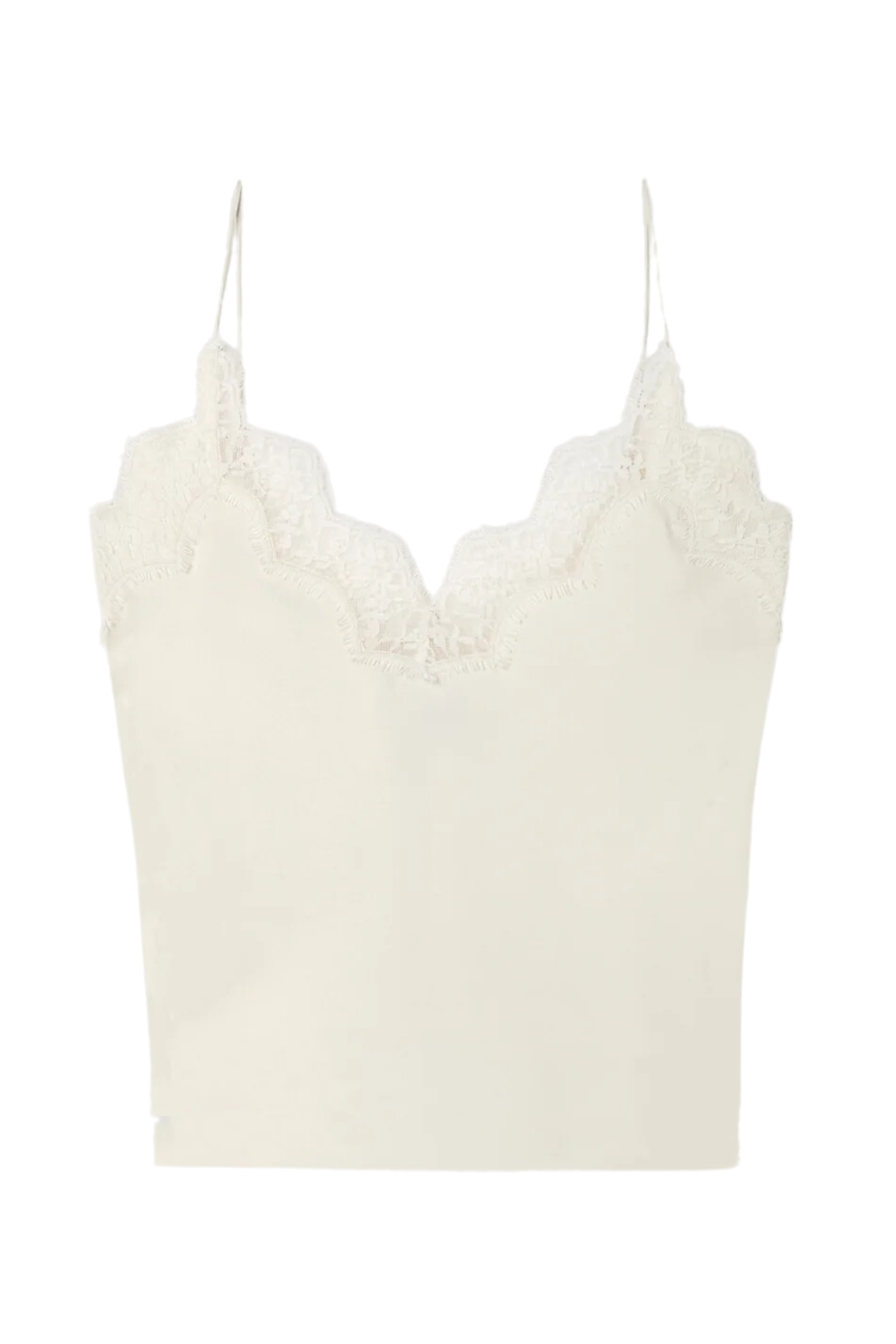 Silk Lace Camisole Top for Women - Elegant Cream Sleeveless Blouse for Layering, Date Night & Special Occasions