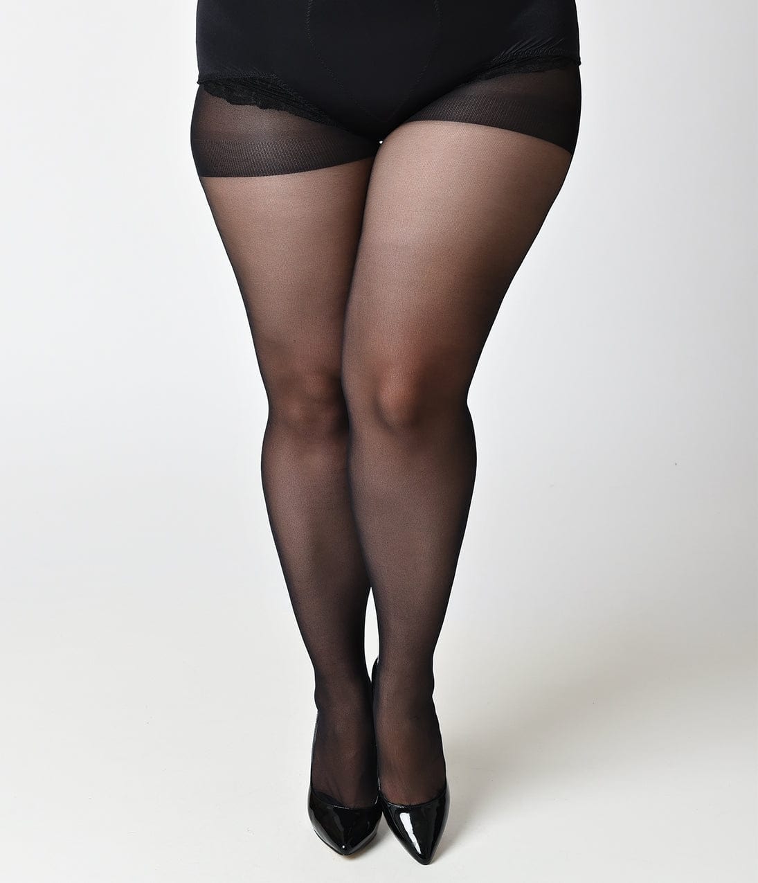 Leg Avenue Plus Size Black Sheer Backseam Pantyhose - Comfortable & Stretchy Tights for Women, Office Wear, Evening Outfits & Special Occasions