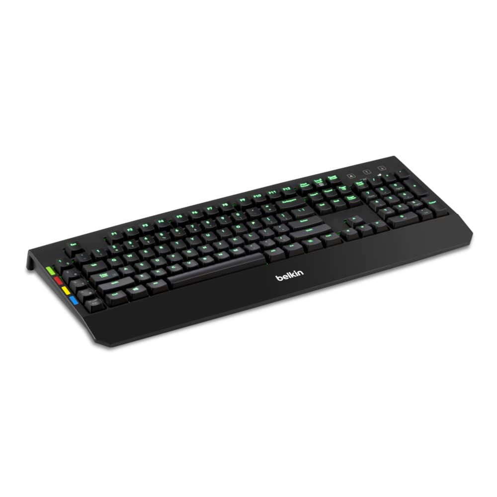 Belkin USB KVM Switch with Integrated Keyboard & Remote Control - Rugged Mechanical Keys Design - TAA Compliant for Government Use - Ideal for Server Rooms, Data Centers & Multi-Computer Workstations