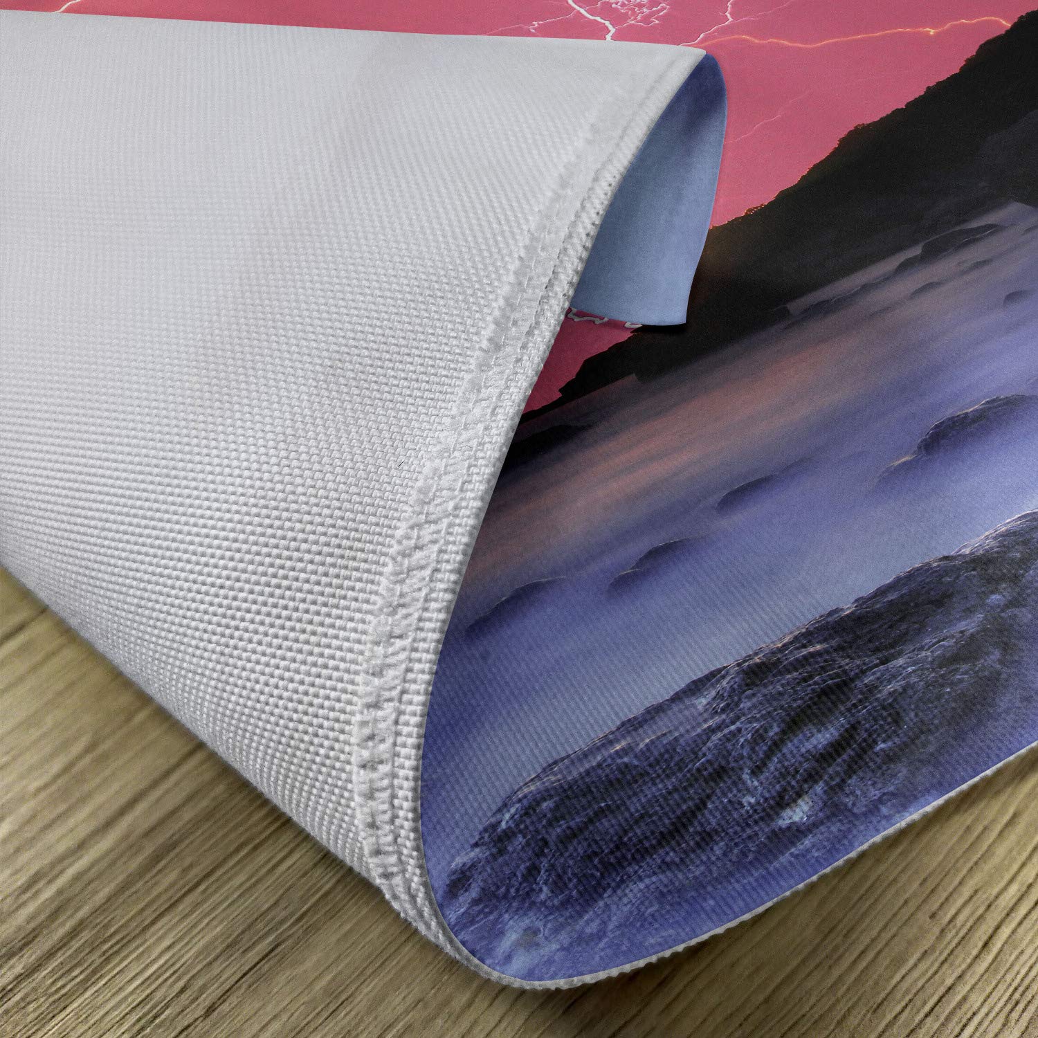 Ambesonne 4-Pack Thunderstorm Place Mats - Vibrant Solar Sky Design for Dining & Kitchen Decor