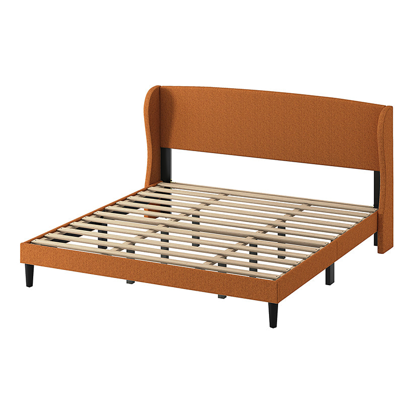 Baotist Upholstered Wingback Platform Bed Frame - Queen Size Modern Bedroom Furniture for Master Bedroom, Guest Room & Apartment