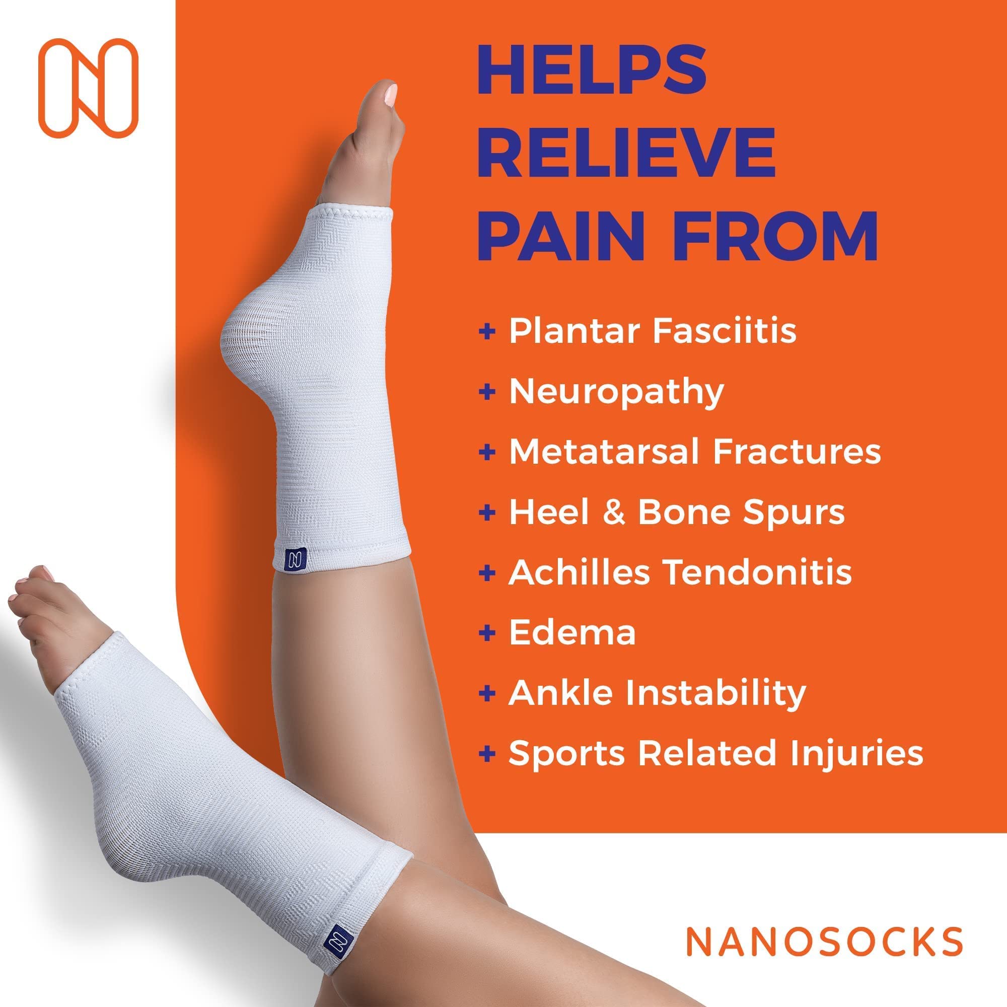 6 Pack Toeless Compression Socks for Women & Men - Large Size (3 Black + 3 White) - Best for Running, Travel & Nursing - Improve Circulation & Reduce Swelling