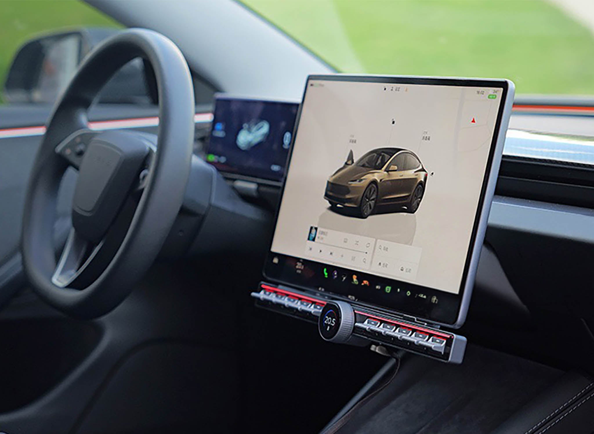 Premium Multifunction Control Knob Buttons for Tesla Model 3/Y (2024+ Model 3, 2025+ Model Y) - Upgrade Your Steering Wheel Controls for Enhanced Driving Experience