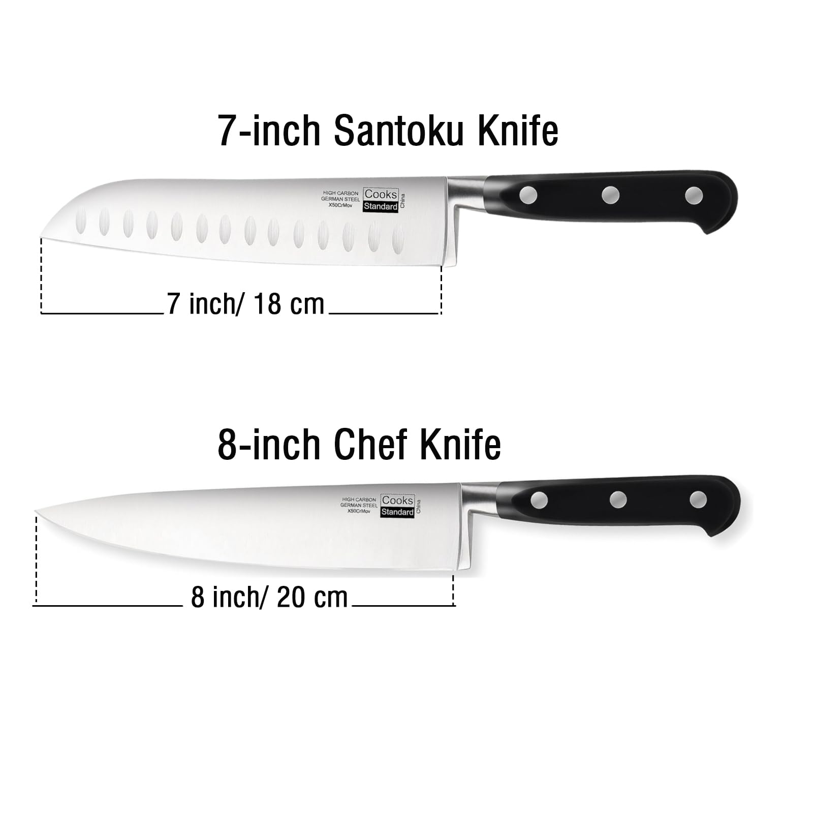 Premium High Carbon Stainless Steel Knife Set - 8