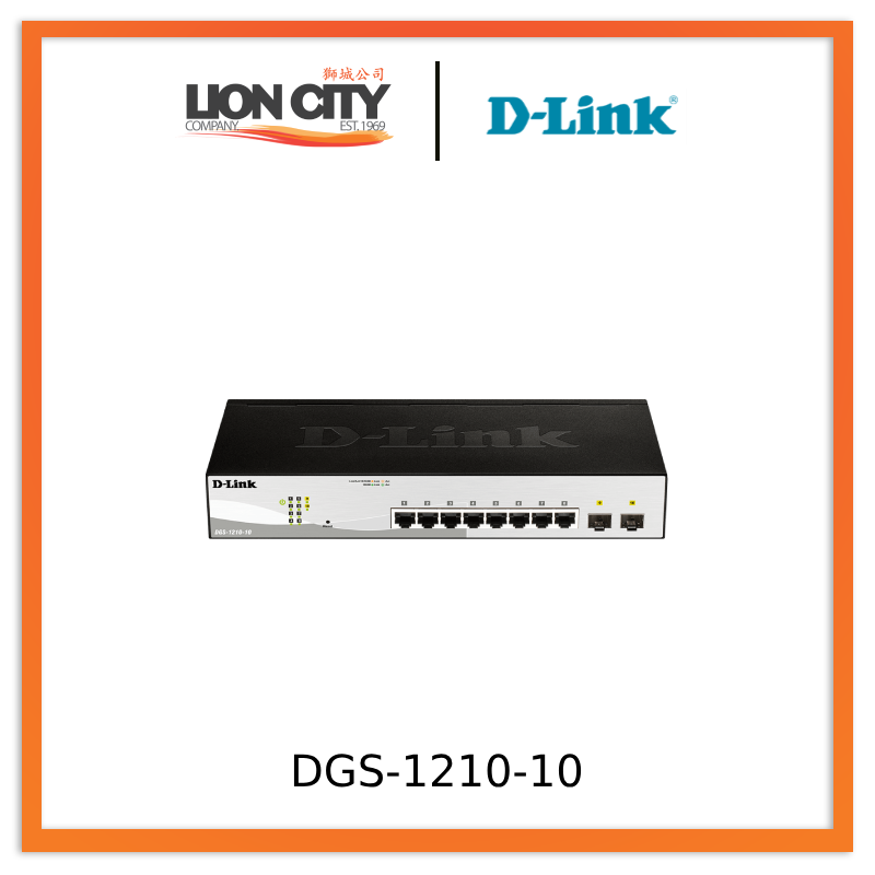 D-Link DGS-1210-10 10-Port Gigabit Smart Managed Switch - Network Switch for Home & Small Business - Ideal for Office Networking, Gaming & Media Streaming
