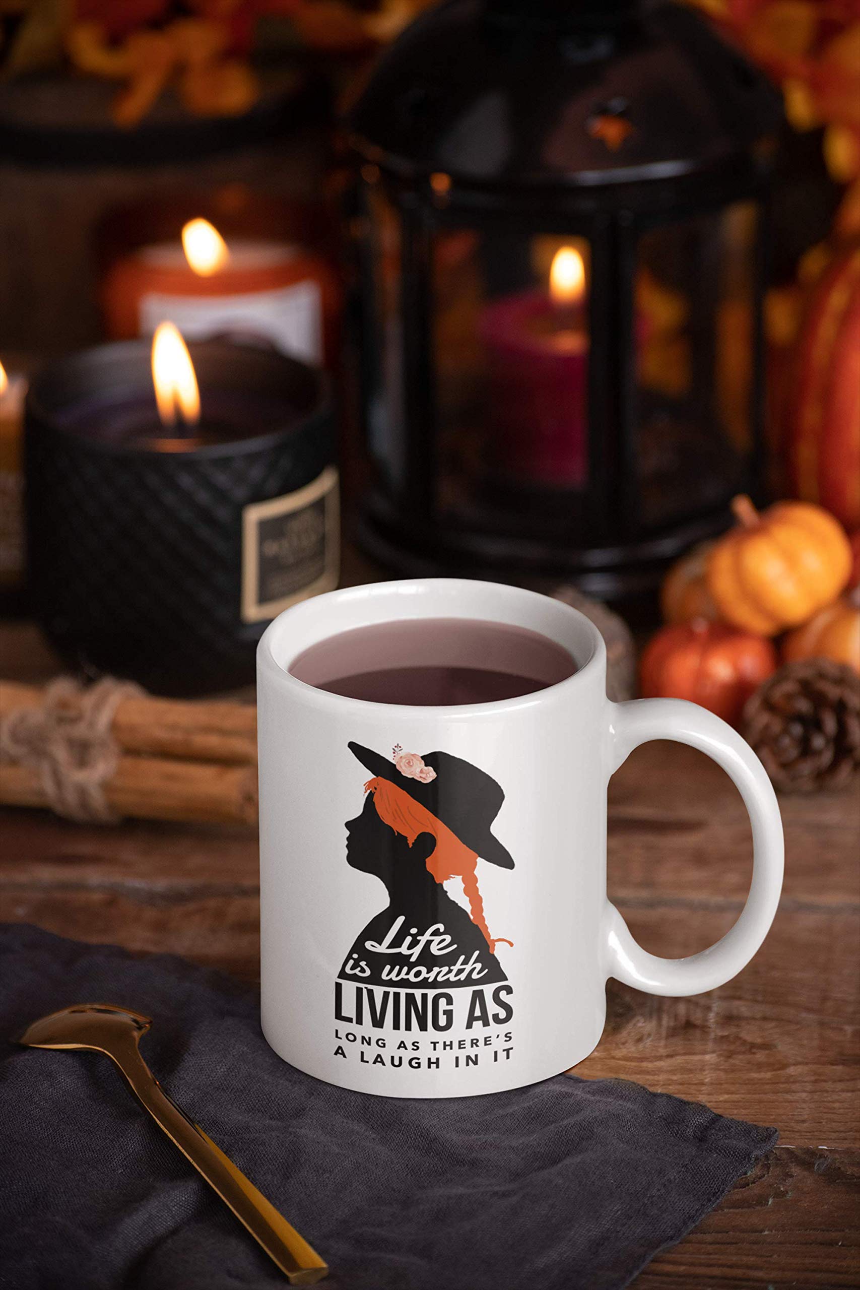 Custom Anne of Green Gables Coffee Mug - 15oz Inspirational Quote Mug with Anne Shirley & Avonlea Design - Perfect for Tea, Coffee Lovers & Book Club Gifts