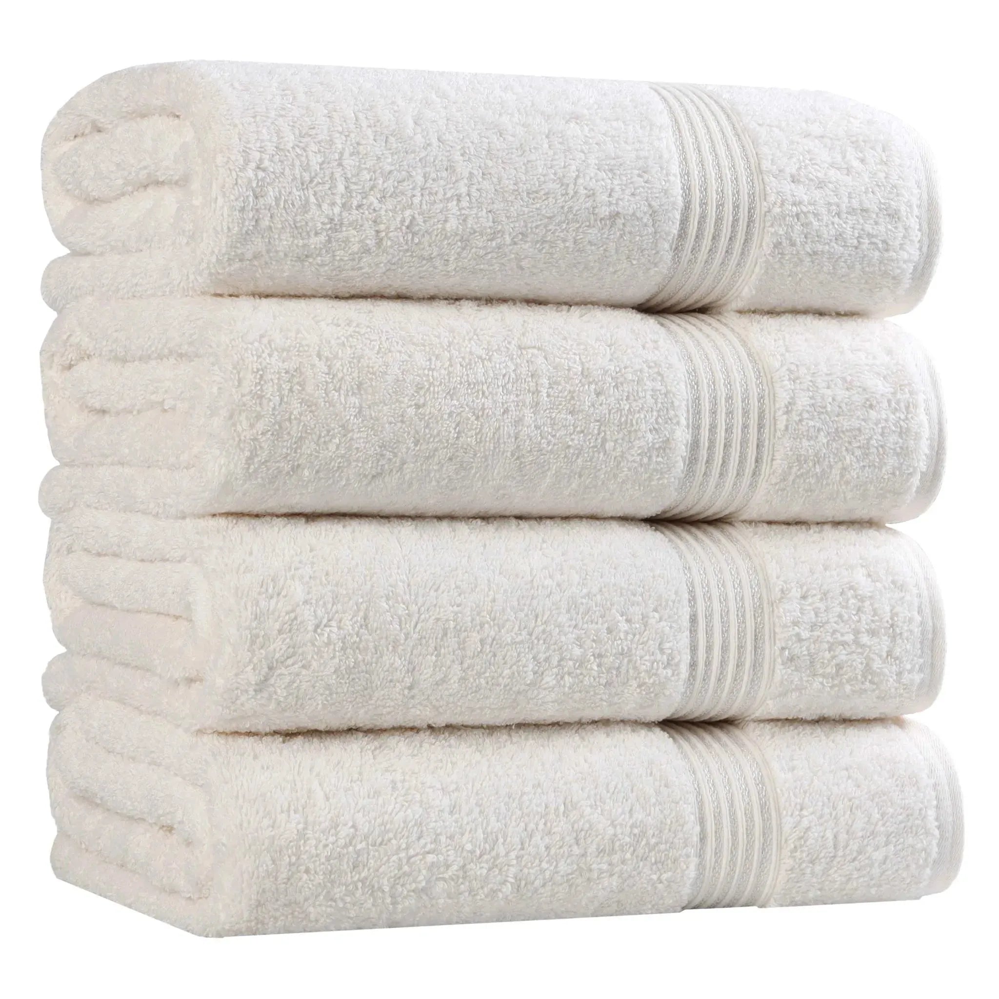 Premium Egyptian Cotton Bath Towels Set of 4 - Ultra Soft & Highly Absorbent Luxury Towels for Spa, Hotel & Home Use