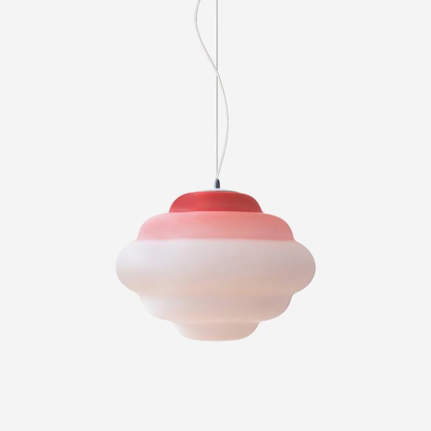 Modern Gradient Cloudy Glass Pendant Light - Stylish Ceiling Lamp for Living Room, Bedroom, Dining Room & Kitchen Decor