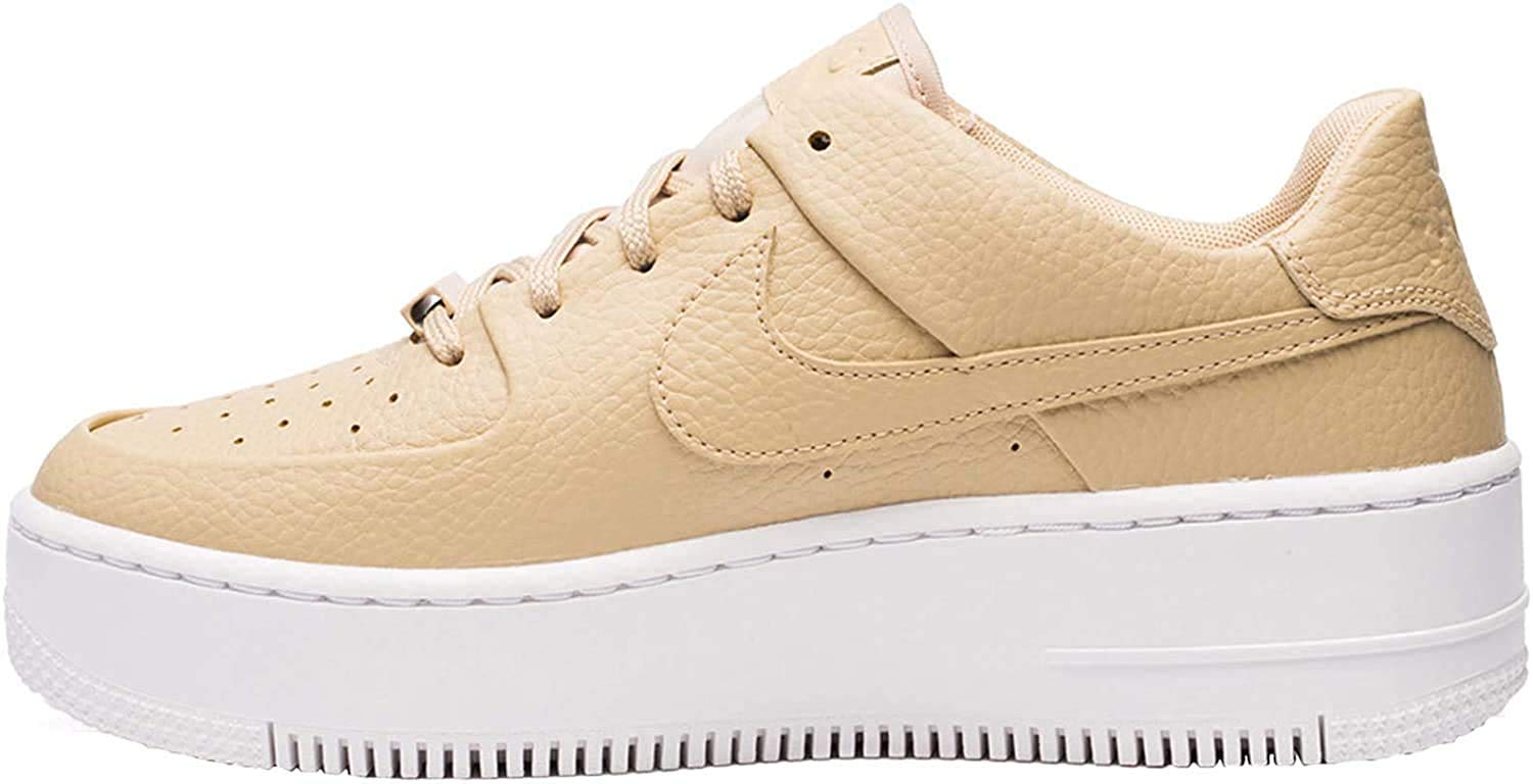 Nike Women's Air Force 1 Sage Low Leather Sneakers - Desert Ore White - Size 7.5 US | Comfortable Casual Shoes for Women | Perfect for Everyday Wear, Gym, and Street Style Fashion