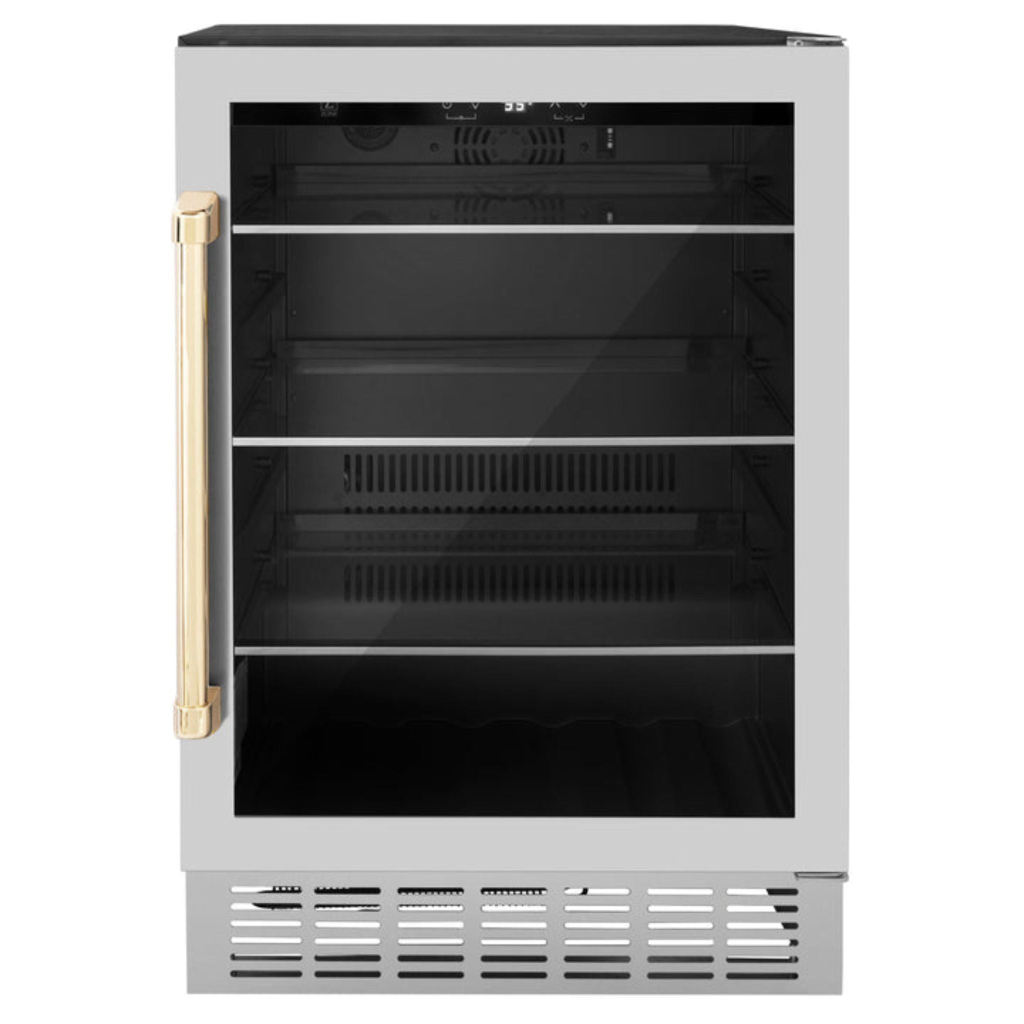 ZLINE 24-Inch Stainless Steel Beverage Cooler Refrigerator - 54 Can Capacity, Adjustable Shelves - Perfect for Home Bars, Offices, and Entertaining Spaces