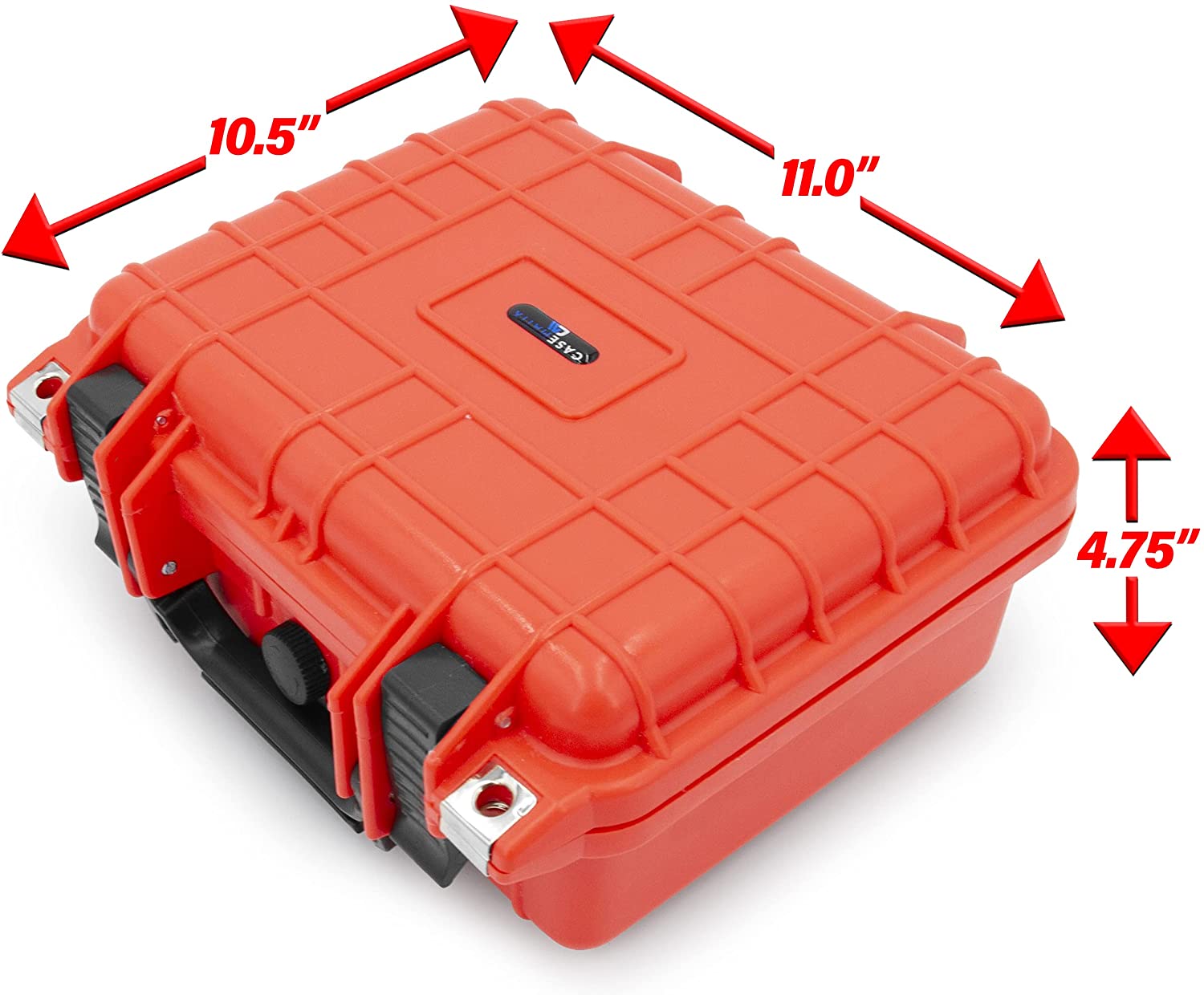 CASEMATIX Lockable Medicine Storage Box with Customizable Foam Insert - Crushproof Hard Shell & Airtight Container for Prescription Drugs, Vitamins & First Aid Supplies - Perfect for Travel, Home & Office Organization