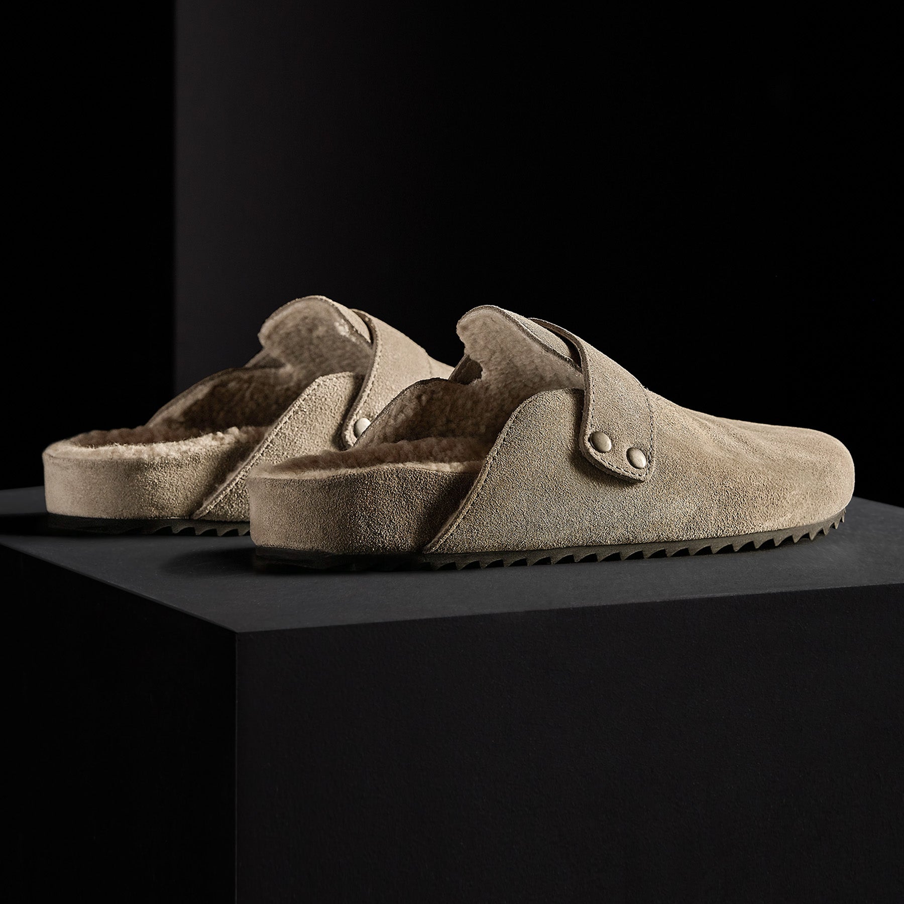 Women's Suede Slip-On Clogs - Comfortable Beige/Earth Tone Casual Shoes for Women | Perfect for Home, Office & Outdoor Wear