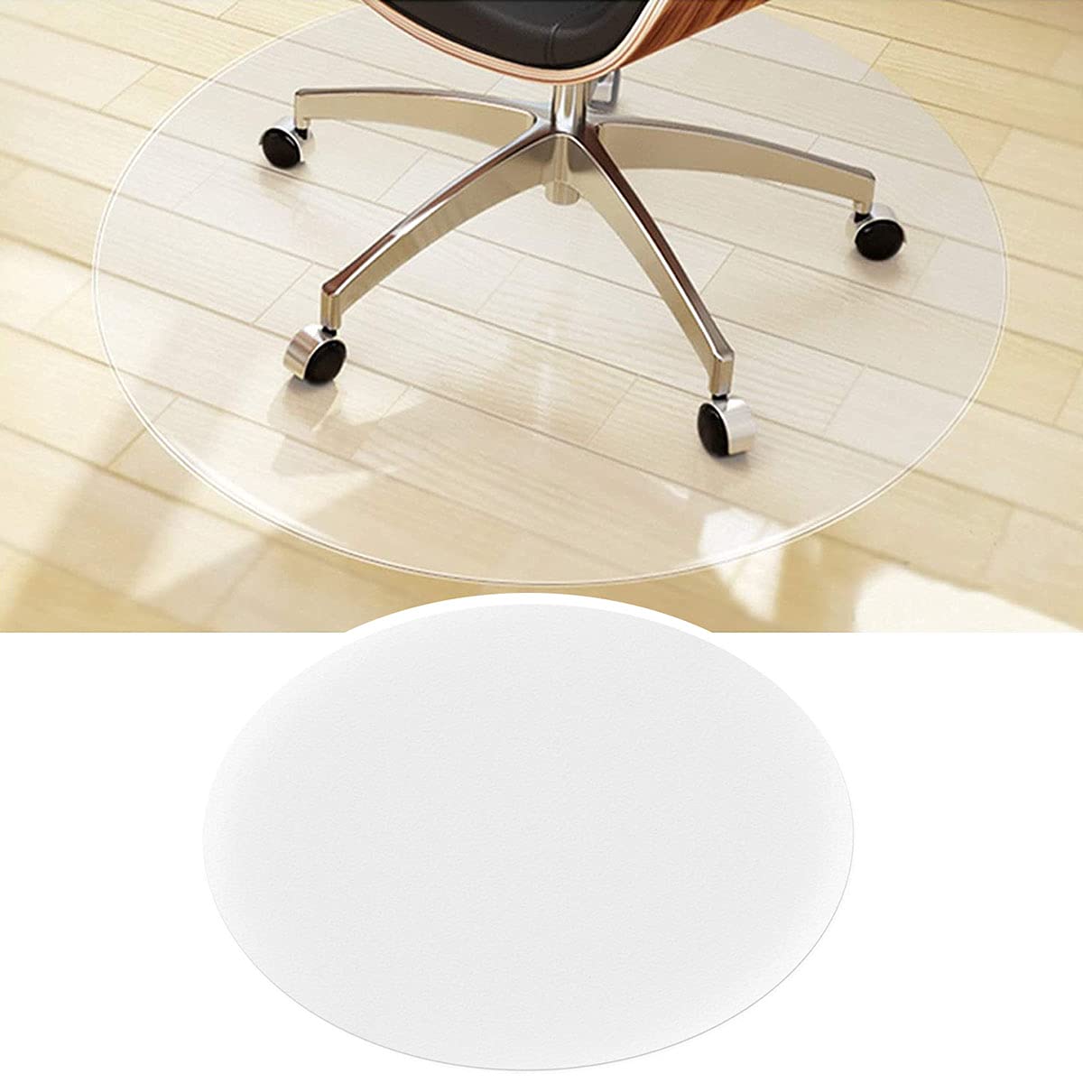 Durable Clear PVC Chair Mat for Home & Office - Non-Slip Floor Protector for Hardwood & Parquet Floors - Entrance Rug - Soft Glass PVC Mat for Desk Chairs & High-Traffic Areas